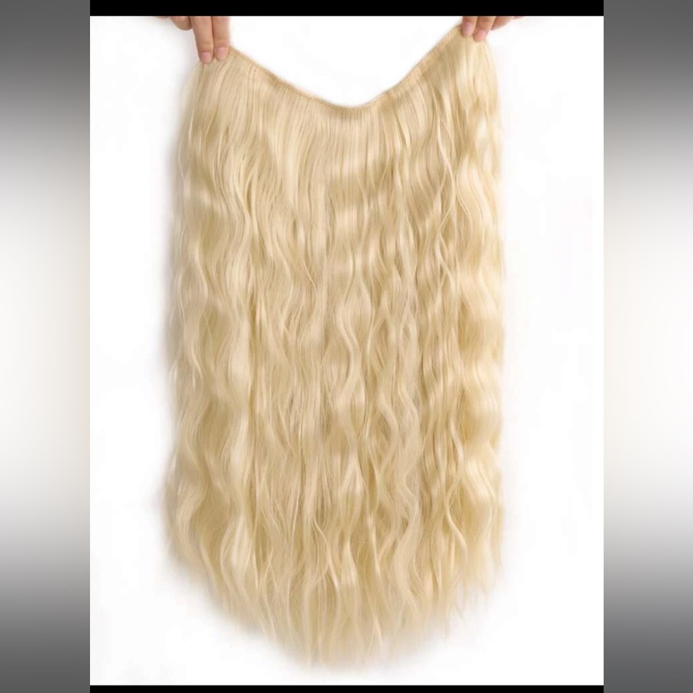 ⭐️⭐️New Golden Blonde 1 piece V shape hair Extensions